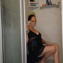 Thefetishgirl: Silk Lace Dress Getting All Wet