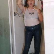 Thefetishgirl: Soaking Wet Jeans and White Tight Top