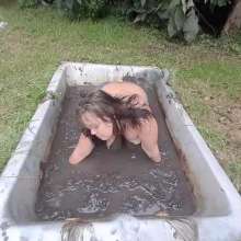 Darkabyss445: Topless Sensual Mud Fun
