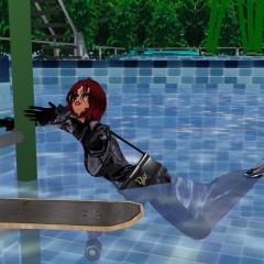 soakinJo: Soakin Jo on a Skateboard at the Water Park