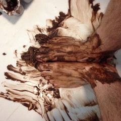 jamcustard22: White trainer socks n choc moose..