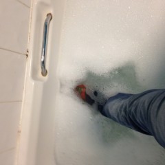 jamcustard22: Relaxing clothed bath after work