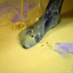 adamw: Jilly playing in custard with her feet