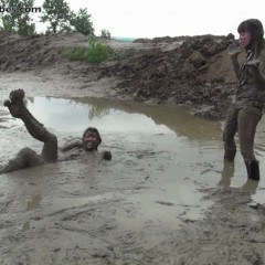bootedbabes: Booted and wearing PVC the girls wollow in the mud