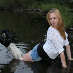 Beautiful-Wetlook: Nora Change Her Socks, Shoes and Cardigan