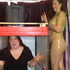 CandyCustard: Candy and Maria strip and get gunged in the tank