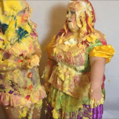 CandyCustard: Candy and Maria pie each other as clowns!
