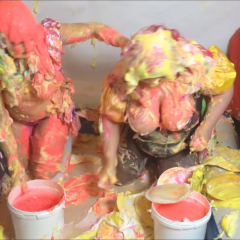 CandyCustard: Candy and Maria pie each other as clowns!