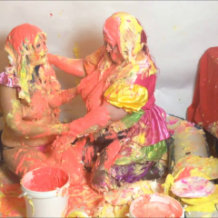 CandyCustard: Candy and Maria pie each other as clowns!