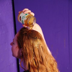 DungeonMasterOne: d/l: Cute Redhead coveres herself in honey and custard, many free pics!