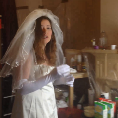 CandyCustard: Maria totally destroys her entire wedding dress bridal outfit