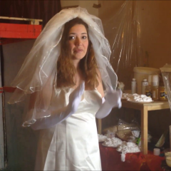 CandyCustard: Maria totally destroys her entire wedding dress bridal outfit
