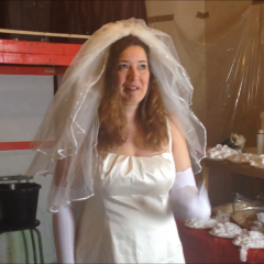CandyCustard: Maria totally destroys her entire wedding dress bridal outfit
