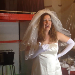 CandyCustard: Maria totally destroys her entire wedding dress bridal outfit