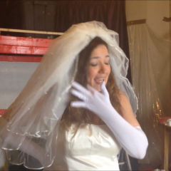 CandyCustard: Maria totally destroys her entire wedding dress bridal outfit