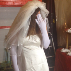 CandyCustard: Maria totally destroys her entire wedding dress bridal outfit