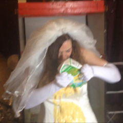 CandyCustard: Maria totally destroys her entire wedding dress bridal outfit