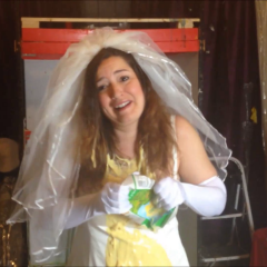 CandyCustard: Maria totally destroys her entire wedding dress bridal outfit