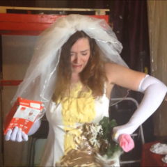 CandyCustard: Maria totally destroys her entire wedding dress bridal outfit