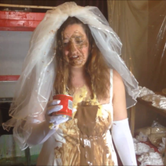 CandyCustard: Maria totally destroys her entire wedding dress bridal outfit