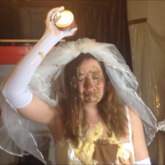 CandyCustard: Maria totally destroys her entire wedding dress bridal outfit