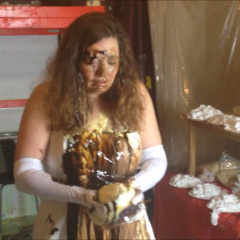 CandyCustard: Maria totally destroys her entire wedding dress bridal outfit