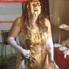 CandyCustard: Maria totally destroys her entire wedding dress bridal outfit