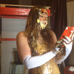 CandyCustard: Maria totally destroys her entire wedding dress bridal outfit