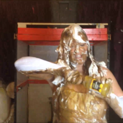 CandyCustard: Maria totally destroys her entire wedding dress bridal outfit