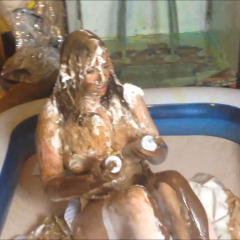 CandyCustard: Maria totally destroys her entire wedding dress bridal outfit