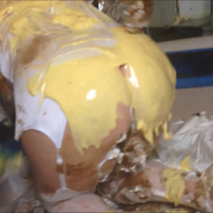 CandyCustard: Maria totally destroys her entire wedding dress bridal outfit