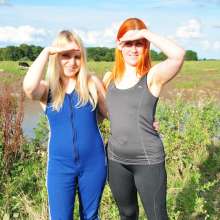 DungeonMasterOne: Mud!  Felicity and Rosemary throw themselves into the mud in sportswear!