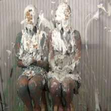 Anglefan.com: Super messy slime-first scene with two cute blondes!