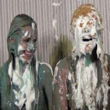 Anglefan.com: Super messy slime-first scene with two cute blondes!