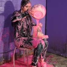 DungeonMasterOne: Maude fills and gunges genuine American Apparel disco pants
