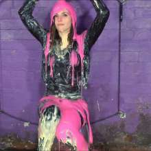DungeonMasterOne: Maude fills and gunges genuine American Apparel disco pants