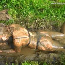 WSMProductions: Daring outdoor mud fun with Mrs. CC as the Mud Slut part 2--wsm