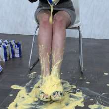 MostWam: Charlotte's Custard Covering in Office Wear [feet]