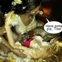 Bobographer: At last--Emi and Tina together in a giant pie