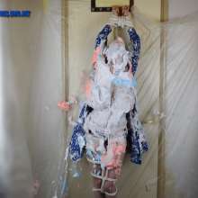 MessyCleo: Cleo is tied with ropes and gets pied with multicoloured shaving foam.