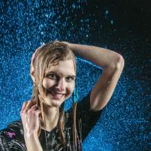 Jens German: The girl of my dreams showering.