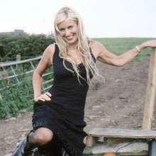 WSMProductions: milf Sue wet in cattle cowbowl in black dress and boots--wsm