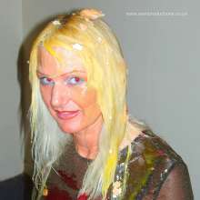 WSMProductions: Prof Treacle and mature blonde in messy Slapstick audition--wsm