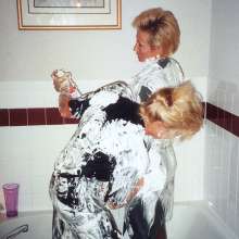 MadelineOasis: Two Very Close Friends Splooge Each Other With Shaving Cream!