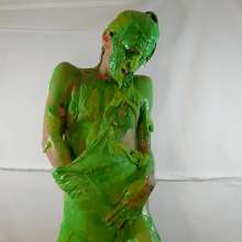 Kaydens: Kaydens'  Green Slime White Swimsuit Filling