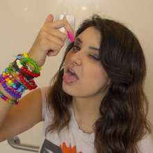 messyhot: Leda Uses Slime Foam and a Red Bull Can to Make a Mess