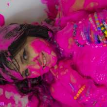 messyhot: Leda Uses Slime Foam and a Red Bull Can to Make a Mess
