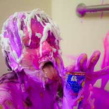 messyhot: Leda Uses Slime Foam and a Red Bull Can to Make a Mess