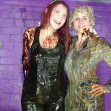 DungeonMasterOne: Messy Land Girls: Morgana and Scarlet drenched in mess!