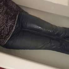 MadelineOasis: Work Jeans and Top in Shower and Tub